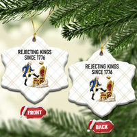 Funny George Washington Protest Ceramic Ornament Rejecting Kings Since 1776