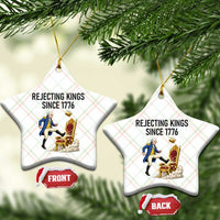 Funny George Washington Protest Ceramic Ornament Rejecting Kings Since 1776