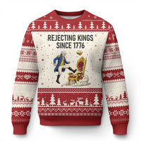 Funny George Washington Protest Ugly Christmas Sweater Rejecting Kings Since 1776