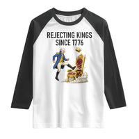 Funny George Washington Protest Raglan Shirt Rejecting Kings Since 1776