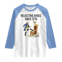 Funny George Washington Protest Raglan Shirt Rejecting Kings Since 1776
