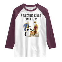 Funny George Washington Protest Raglan Shirt Rejecting Kings Since 1776