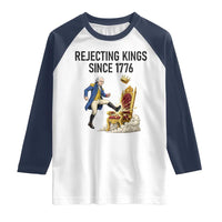 Funny George Washington Protest Raglan Shirt Rejecting Kings Since 1776