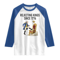 Funny George Washington Protest Raglan Shirt Rejecting Kings Since 1776
