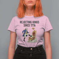 Funny George Washington Protest T Shirt For Women Rejecting Kings Since 1776