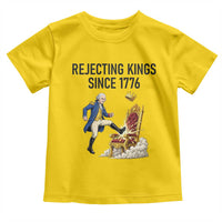 Funny George Washington Protest Toddler T Shirt Rejecting Kings Since 1776