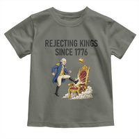 Funny George Washington Protest Toddler T Shirt Rejecting Kings Since 1776