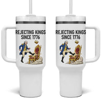 Funny George Washington Protest Tumbler With Handle Rejecting Kings Since 1776