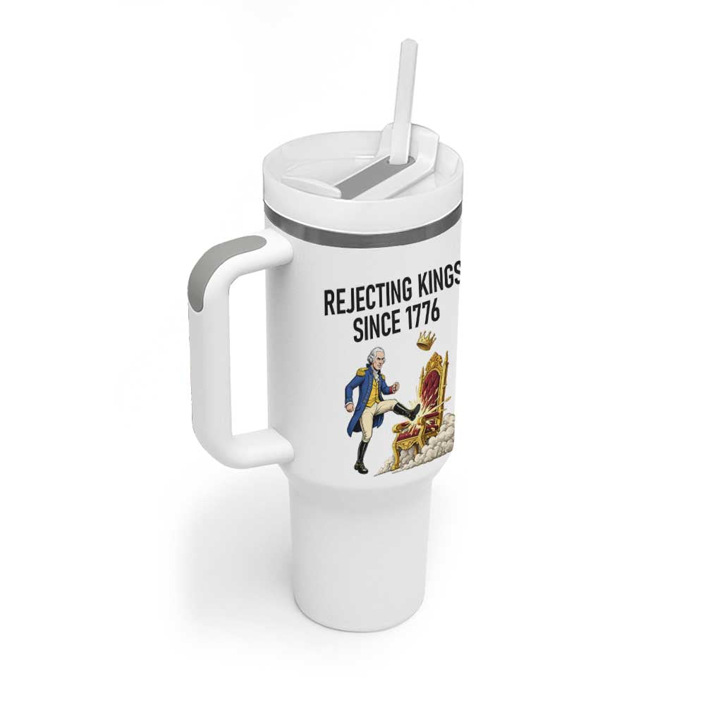 Funny George Washington Protest Tumbler With Handle Rejecting Kings Since 1776
