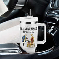 Funny George Washington Protest Tumbler With Handle Rejecting Kings Since 1776
