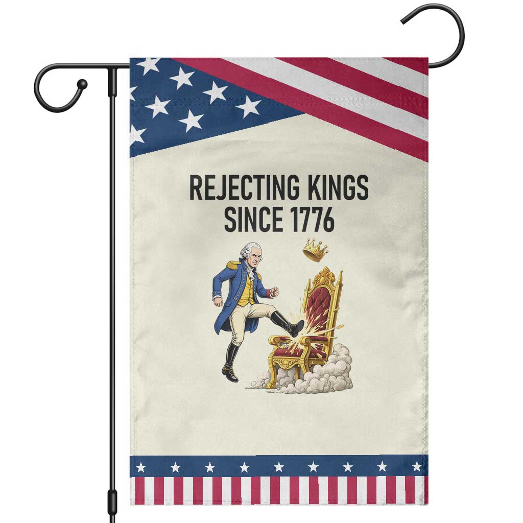 Funny George Washington Protest Garden Flag Rejecting Kings Since 1776