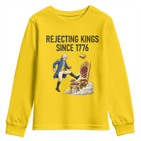 Funny George Washington Protest Youth Sweatshirt Rejecting Kings Since 1776