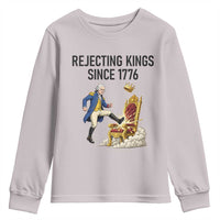 Funny George Washington Protest Youth Sweatshirt Rejecting Kings Since 1776