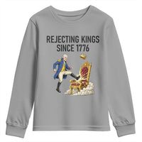 Funny George Washington Protest Youth Sweatshirt Rejecting Kings Since 1776