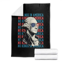 Funny George Washington Protest Throw Blanket No Kings In America