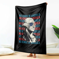 Funny George Washington Protest Throw Blanket No Kings In America