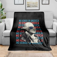 Funny George Washington Protest Throw Blanket No Kings In America