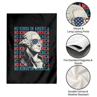 Funny George Washington Protest Garden Flag No Kings In America