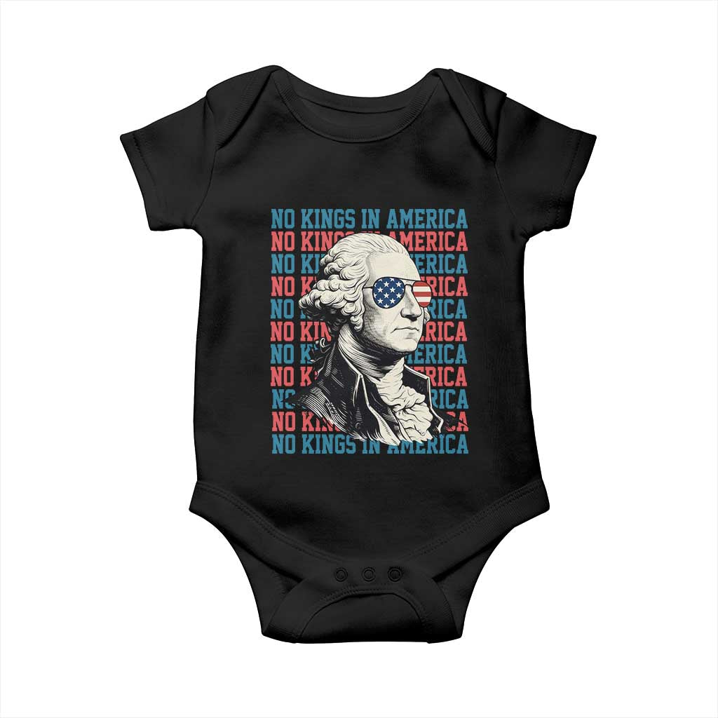 Funny George Washington Protest Baby Onesie No Kings In America