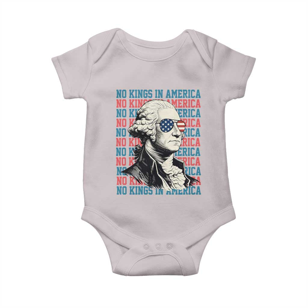 Funny George Washington Protest Baby Onesie No Kings In America