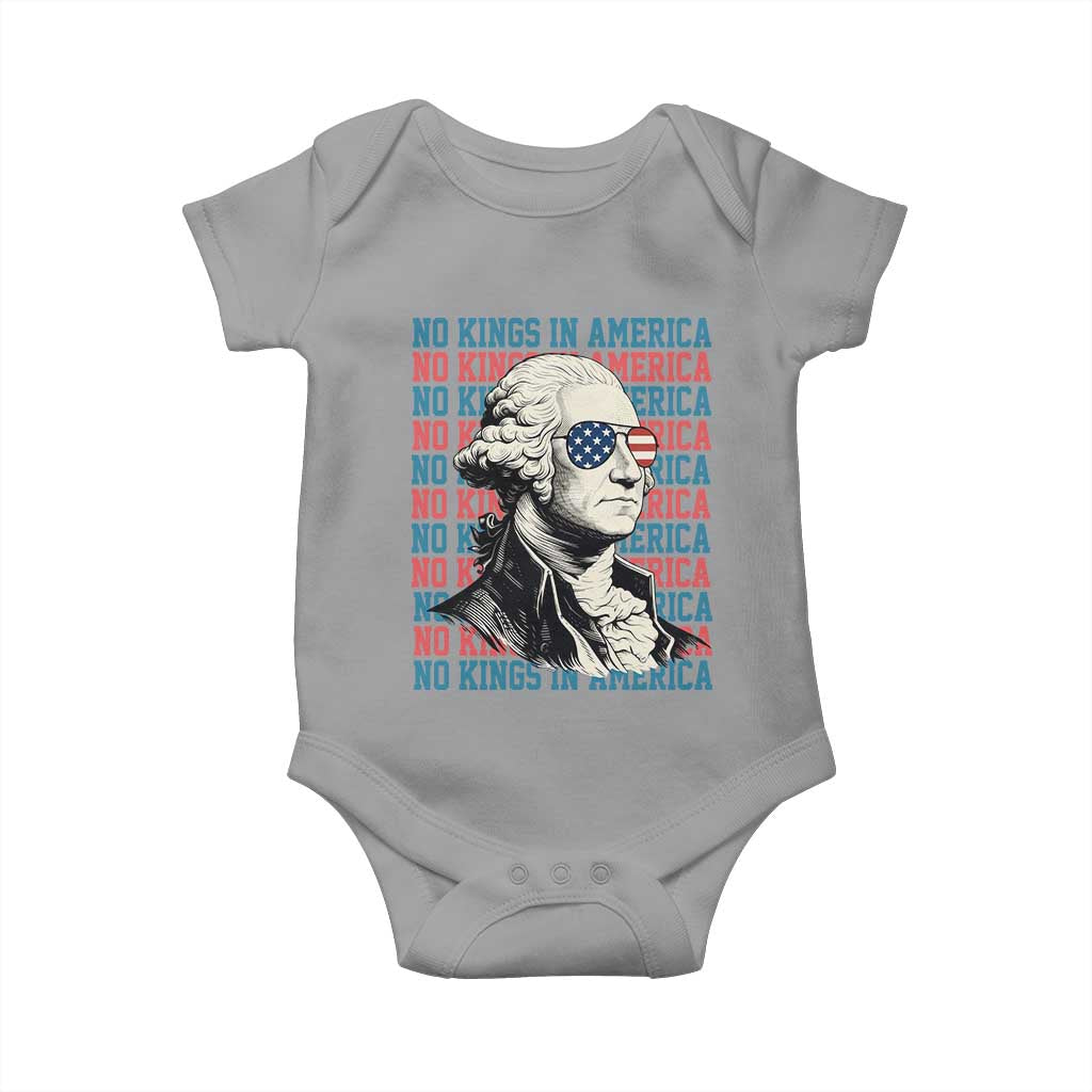 Funny George Washington Protest Baby Onesie No Kings In America