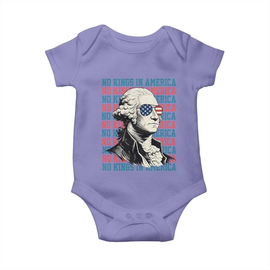 Funny George Washington Protest Baby Onesie No Kings In America