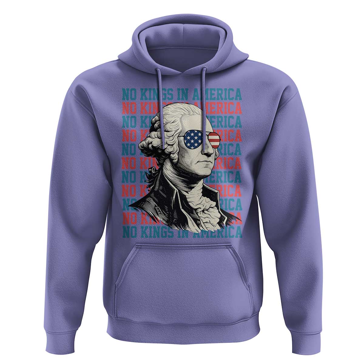 Funny George Washington Protest Hoodie No Kings In America