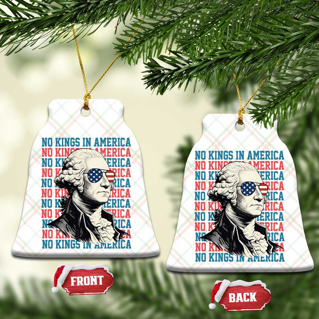 Funny George Washington Protest Ceramic Ornament No Kings In America
