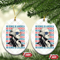 Funny George Washington Protest Ceramic Ornament No Kings In America