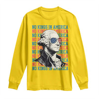 Funny George Washington Protest Long Sleeve Shirt No Kings In America