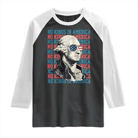 Funny George Washington Protest Raglan Shirt No Kings In America