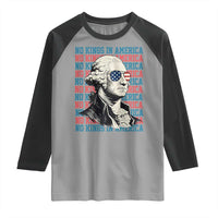 Funny George Washington Protest Raglan Shirt No Kings In America