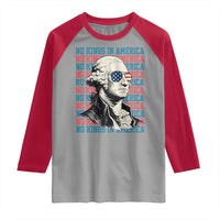 Funny George Washington Protest Raglan Shirt No Kings In America
