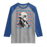 Funny George Washington Protest Raglan Shirt No Kings In America