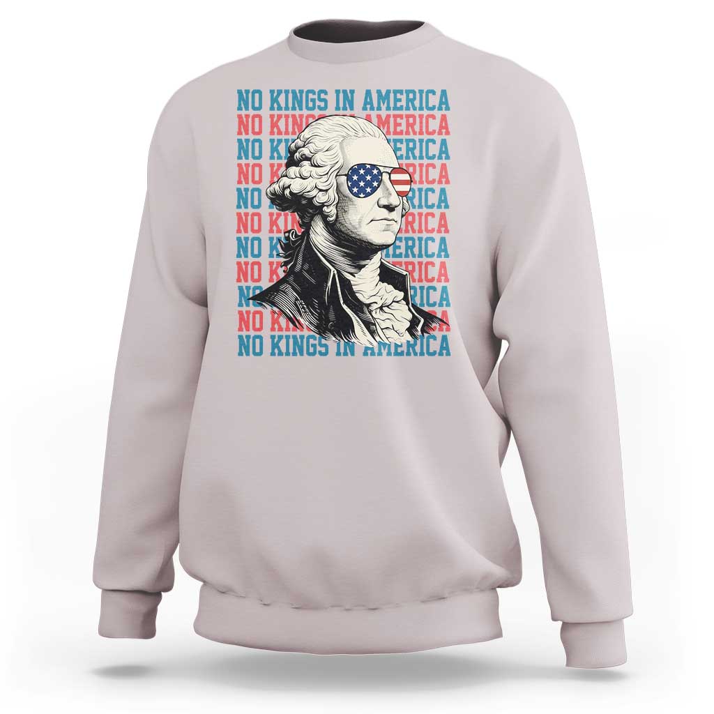 Funny George Washington Protest Sweatshirt No Kings In America