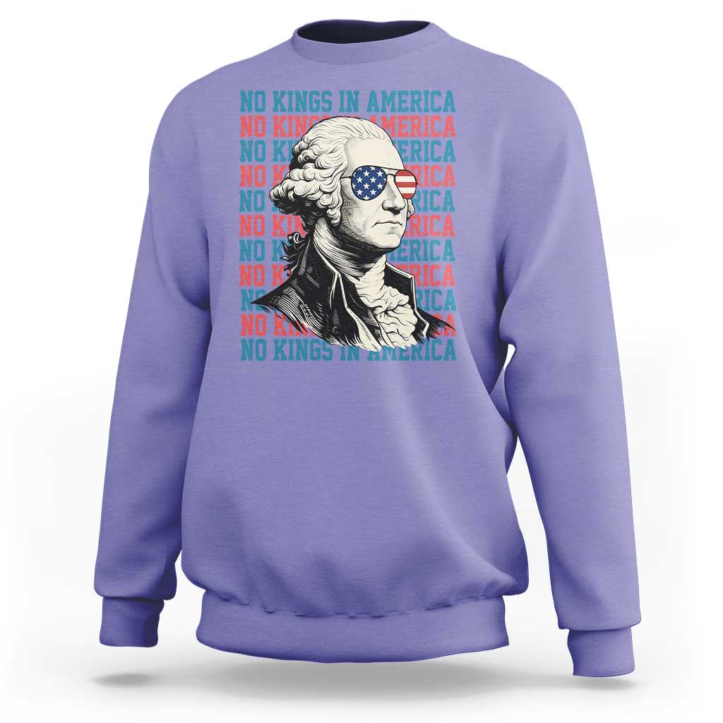 Funny George Washington Protest Sweatshirt No Kings In America