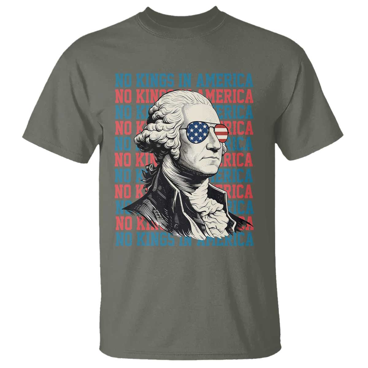 Funny George Washington Protest T Shirt No Kings In America