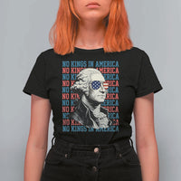 Funny George Washington Protest T Shirt For Women No Kings In America