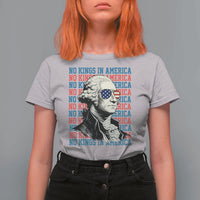 Funny George Washington Protest T Shirt For Women No Kings In America