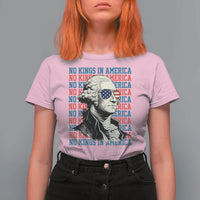 Funny George Washington Protest T Shirt For Women No Kings In America