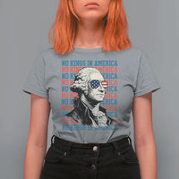 Funny George Washington Protest T Shirt For Women No Kings In America