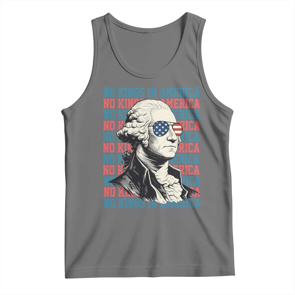 Funny George Washington Protest Tank Top No Kings In America