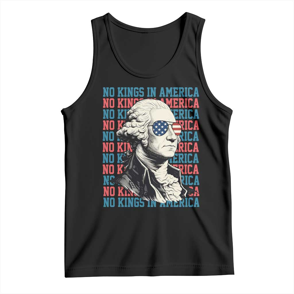 Funny George Washington Protest Tank Top No Kings In America