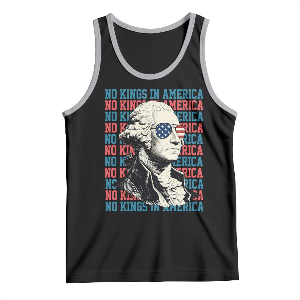 Funny George Washington Protest Tank Top No Kings In America