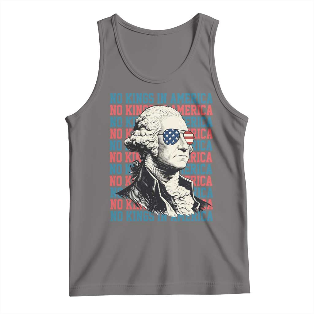 Funny George Washington Protest Tank Top No Kings In America