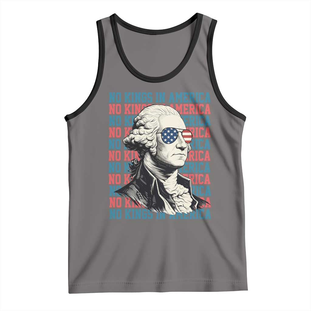 Funny George Washington Protest Tank Top No Kings In America