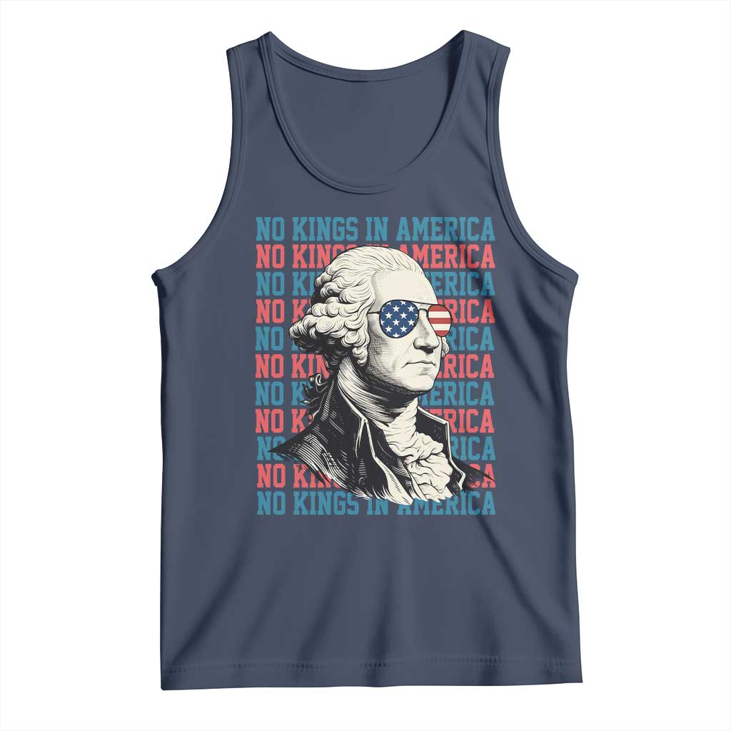 Funny George Washington Protest Tank Top No Kings In America