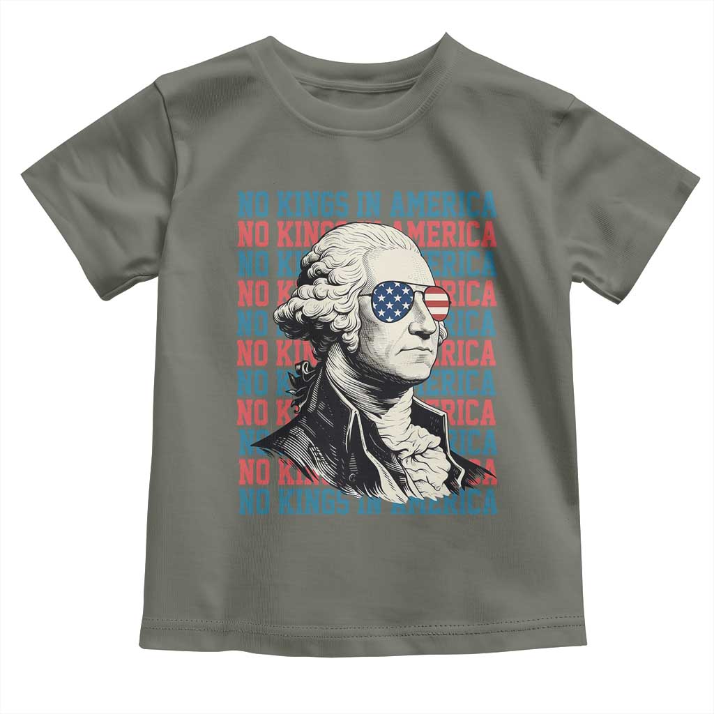 Funny George Washington Protest Toddler T Shirt No Kings In America