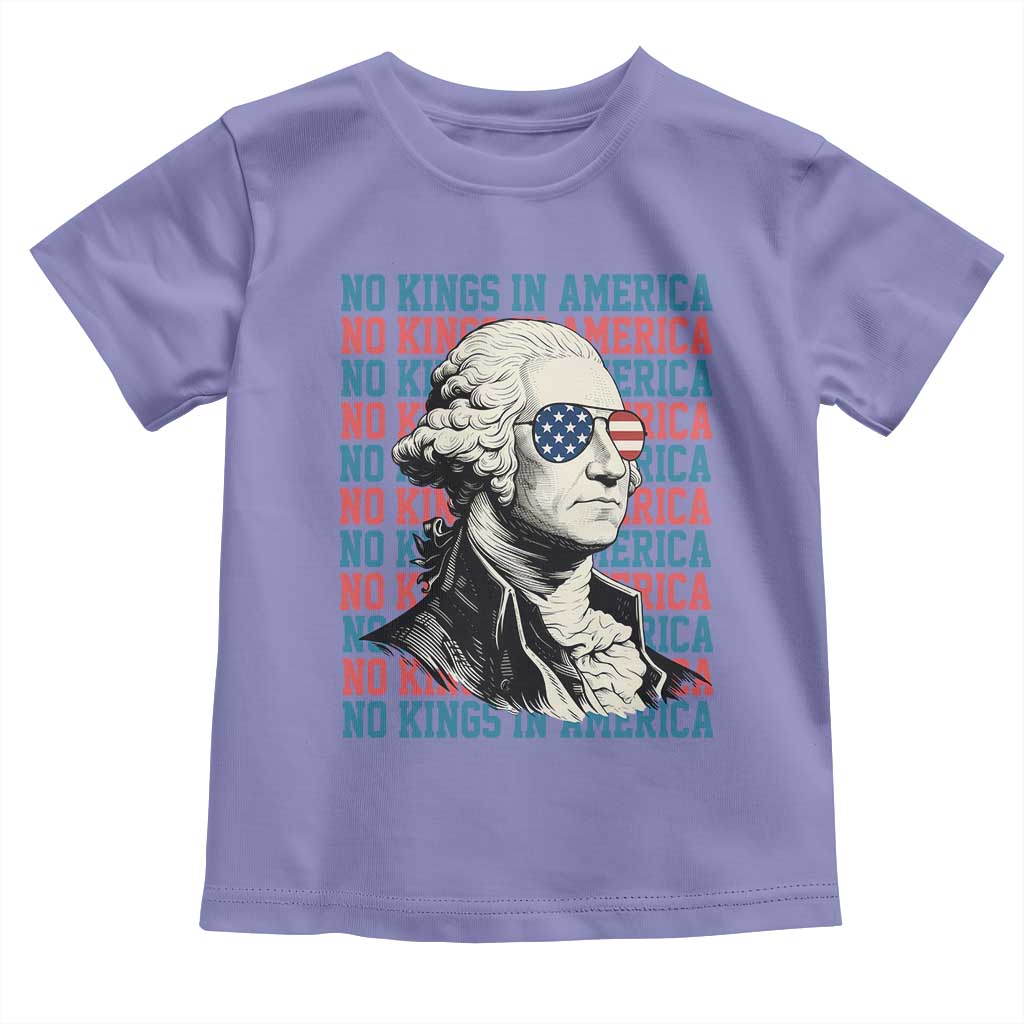Funny George Washington Protest Toddler T Shirt No Kings In America