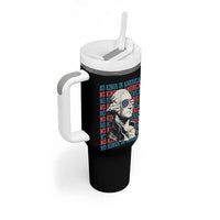 Funny George Washington Protest Tumbler With Handle No Kings In America